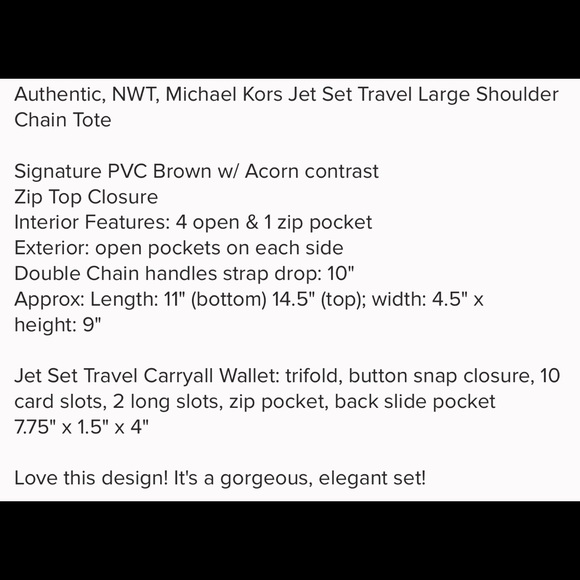 Authentic Michael Kors jet set handbag&wallet SALE - Picture 5 of 8